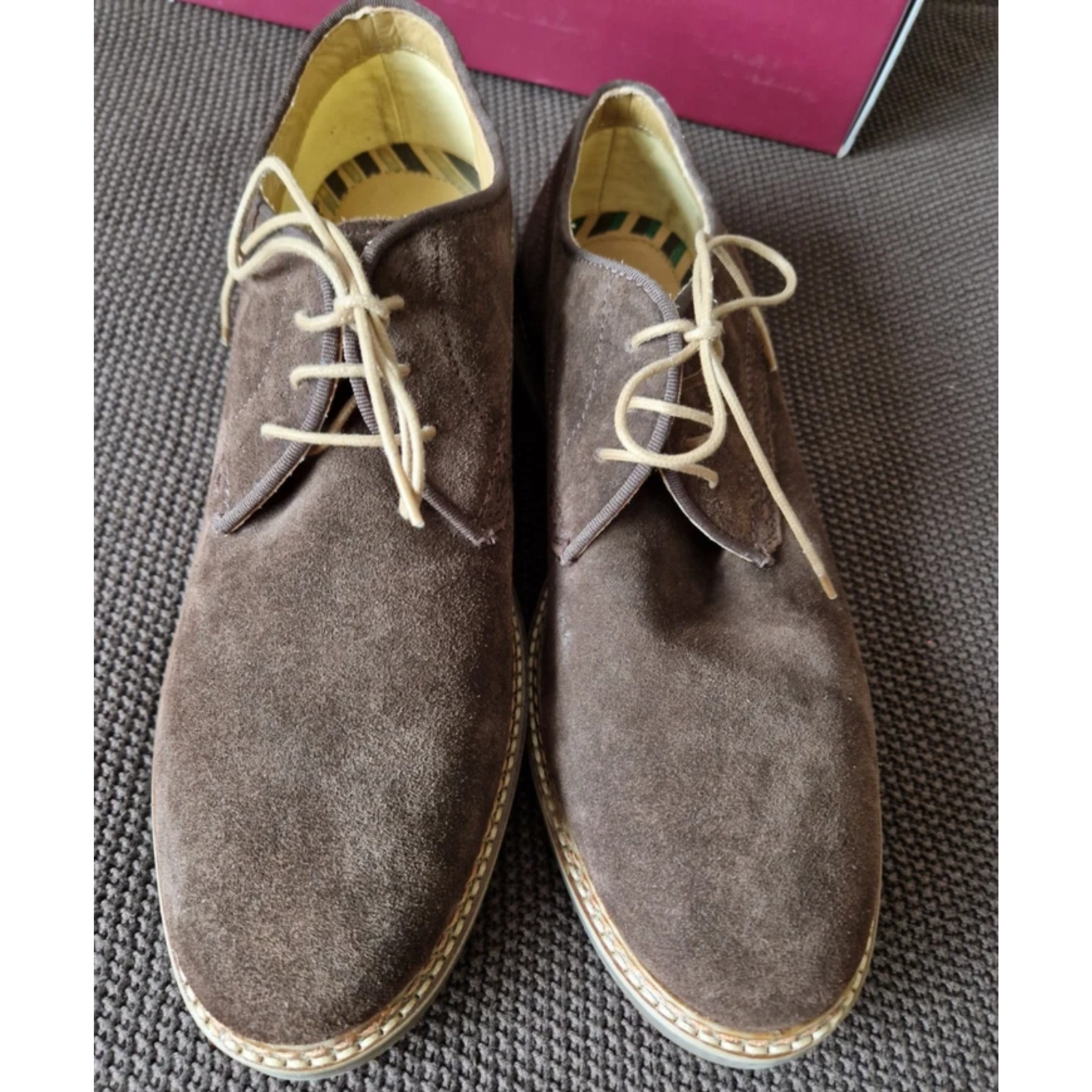Base London Blake Men’s Brown Brogue Derby Shoes - Image 2