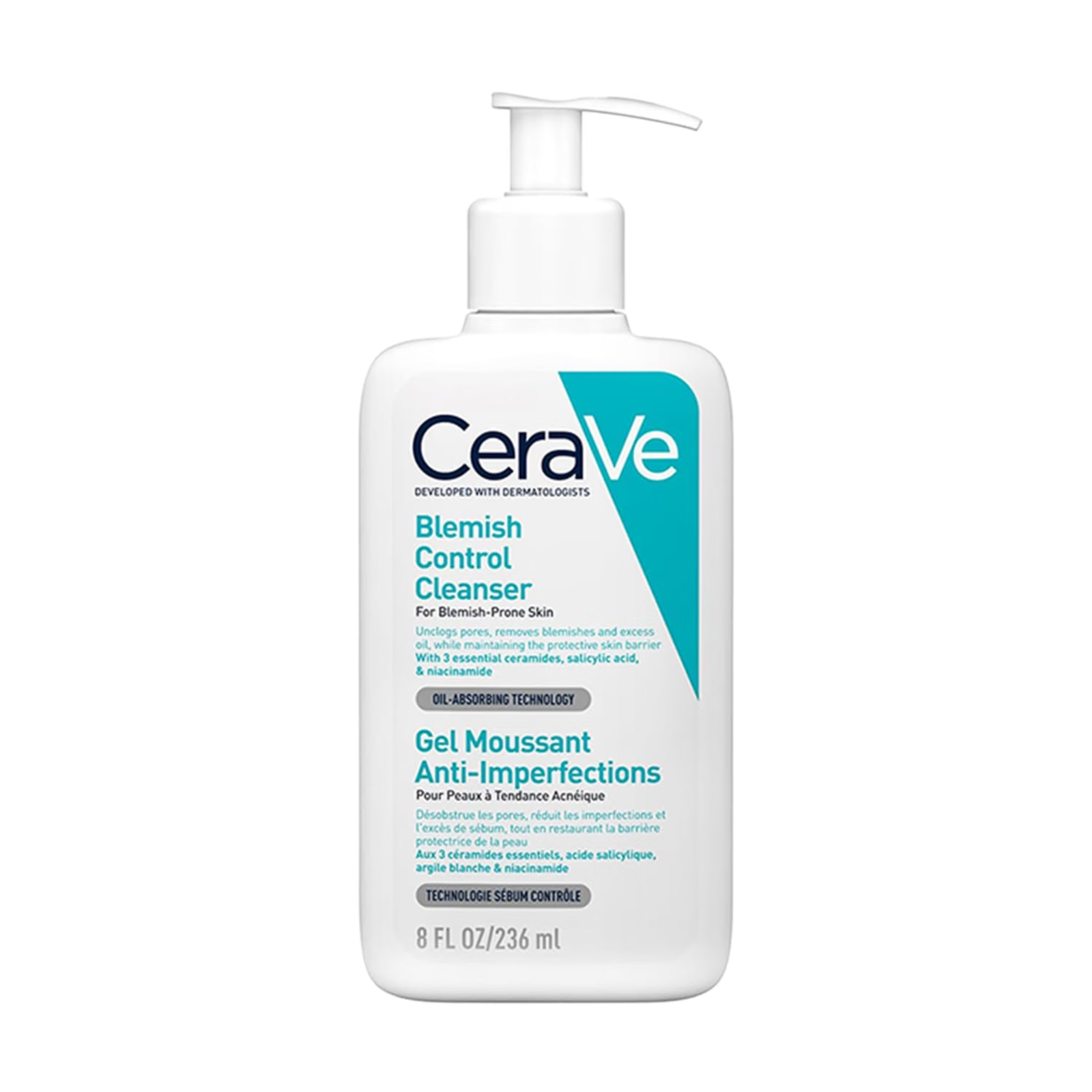 CeraVe Blemish Control Cleanser with 2% Salicylic Acid & Niacinamide