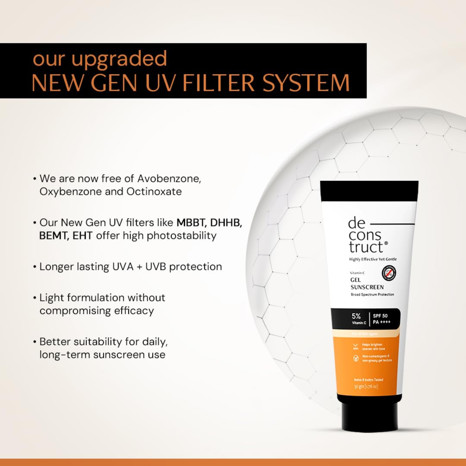 Deconstruct 5% Vitamin C Gel Sunscreen - Image 3