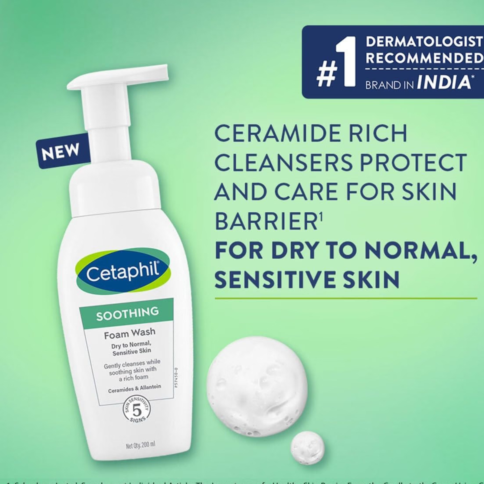 Cetaphil Soothing Foam Face Wash for Sensitive Skin - Image 3