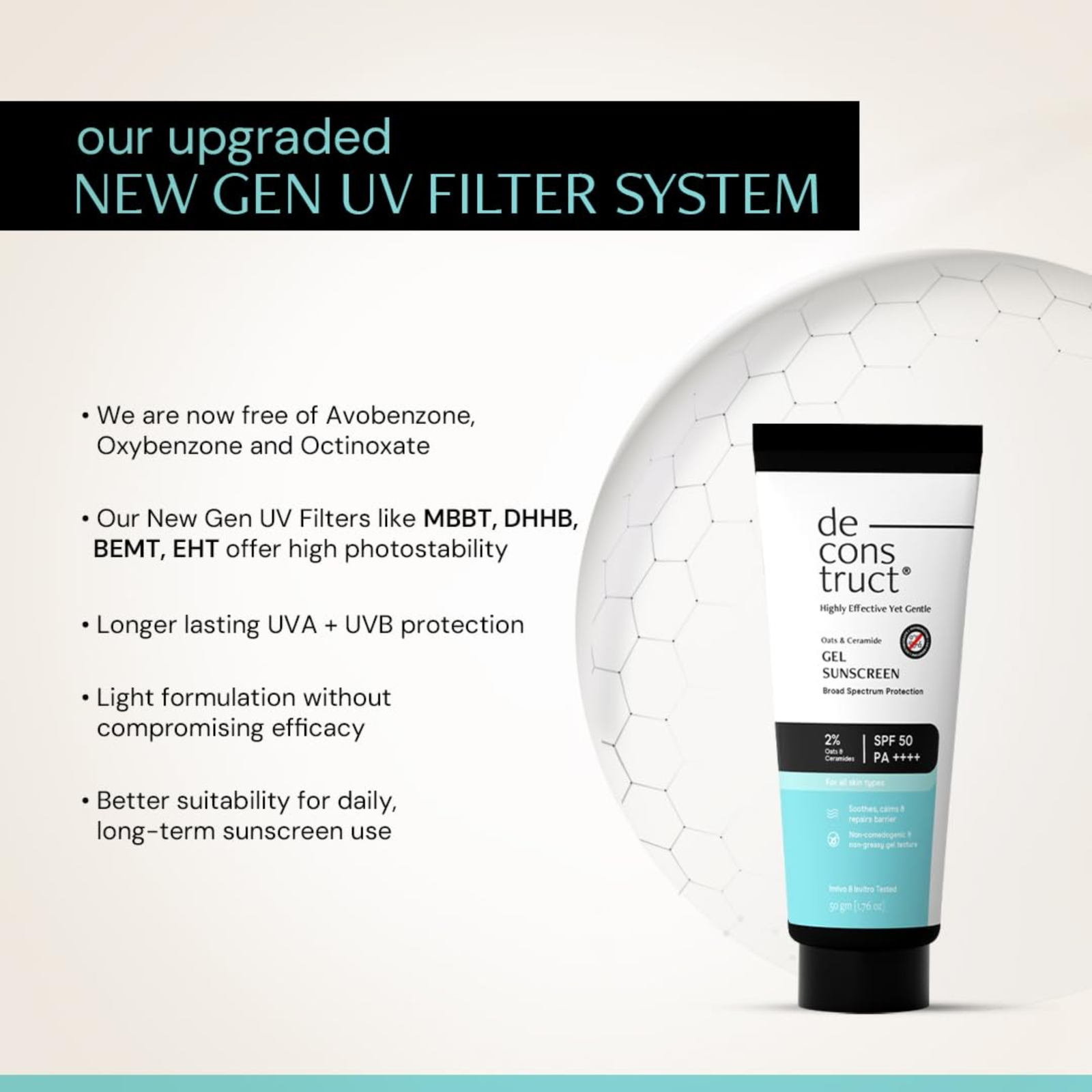 Deconstruct Oats & Ceramide Gel Sunscreen - Image 3