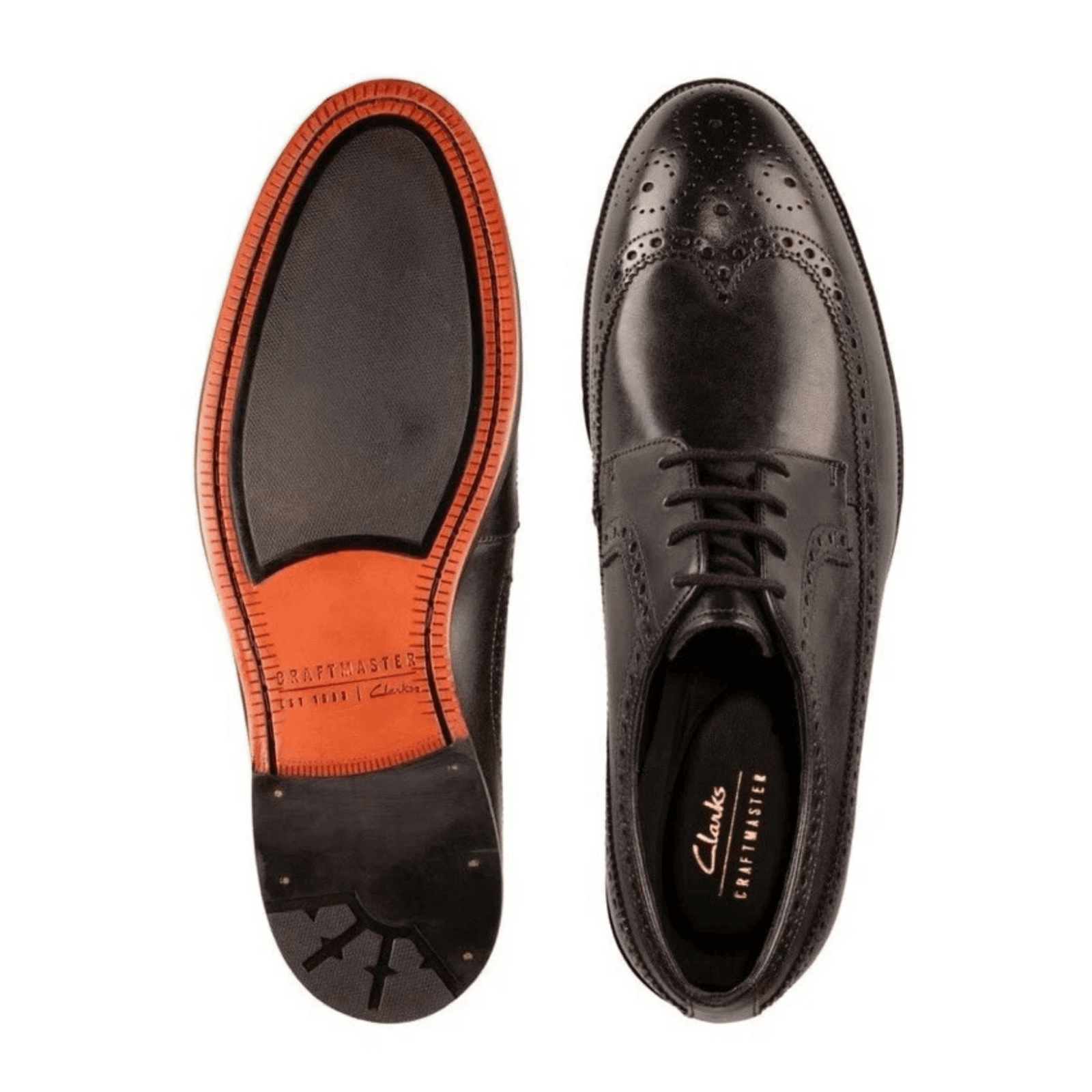 Clarks Oliver Wing Men’s Black Leather Brogue Shoes