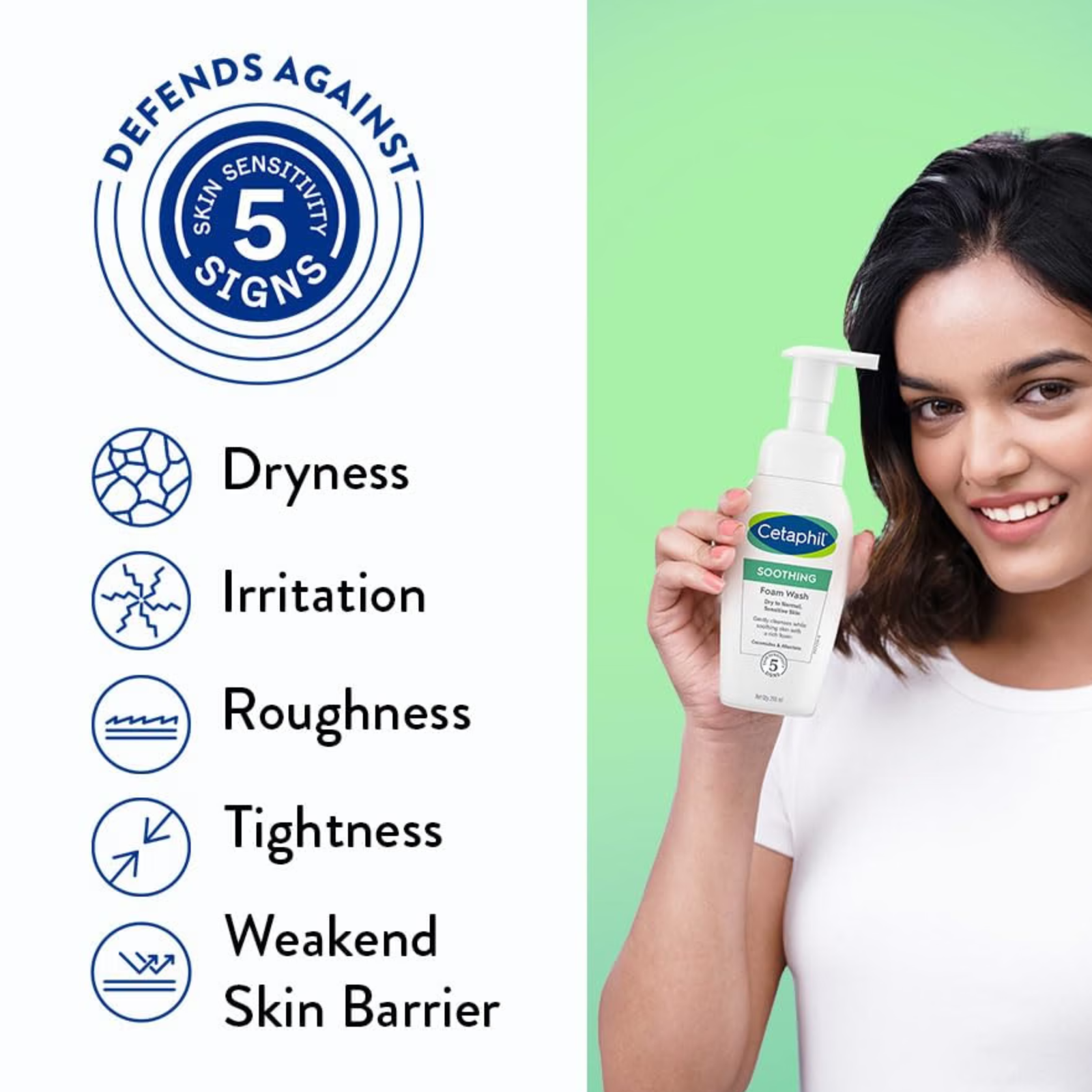 Cetaphil Soothing Foam Face Wash for Sensitive Skin - Image 4