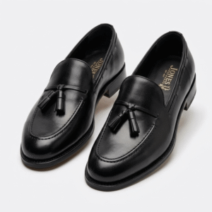 Jones Cannon Street Men’s Black Leather Tassel Loafers