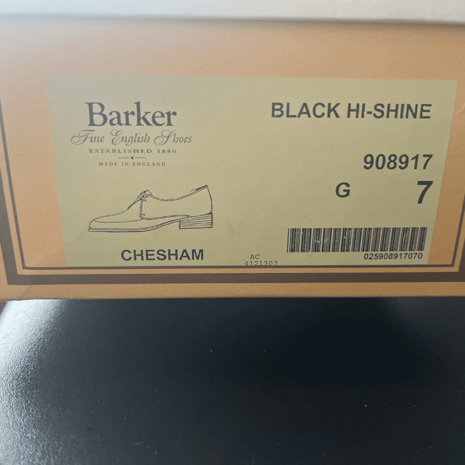 Barker Chesham Men’s Black High-Shine Leather Formal Shoe - Image 6