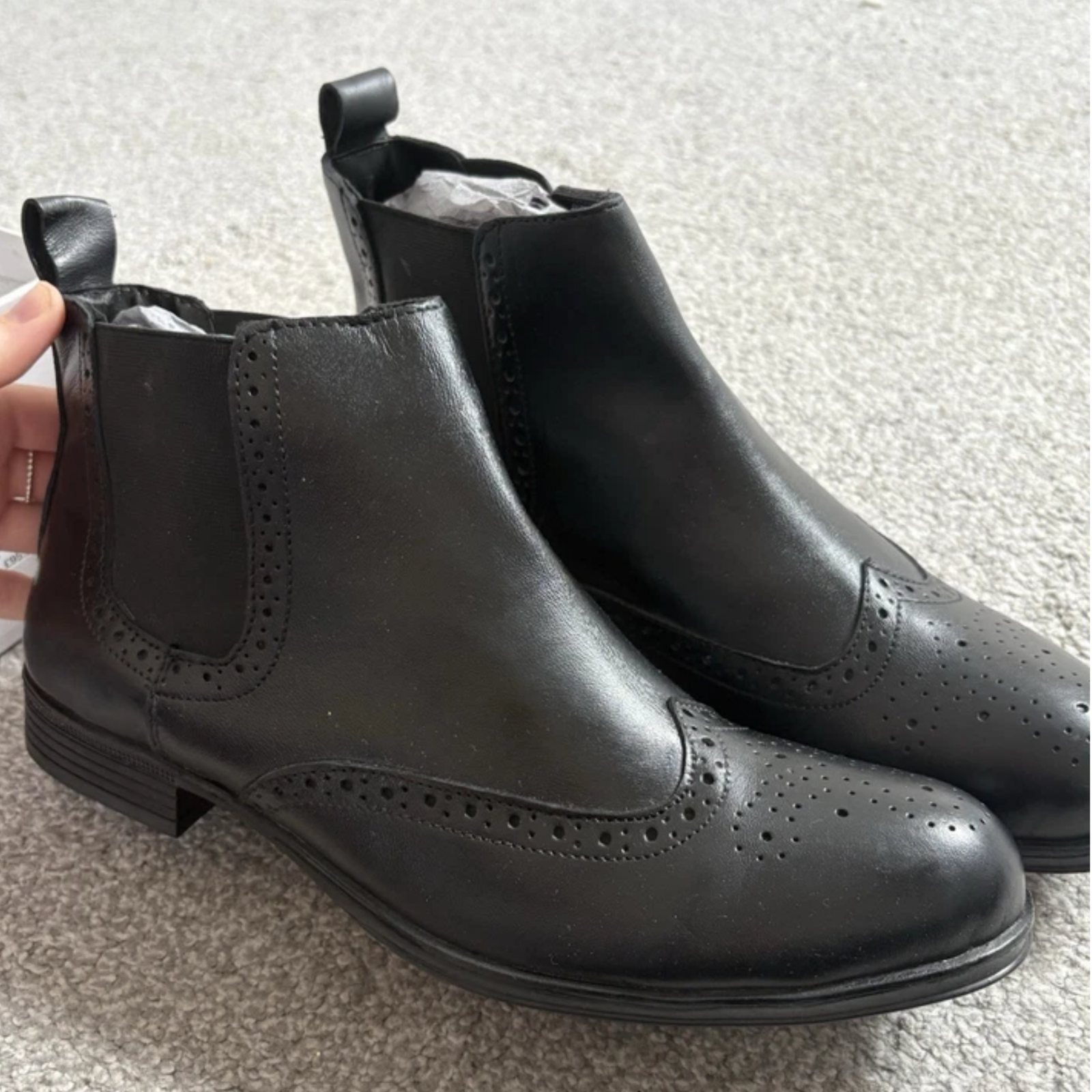 Men’s Black Leather Chelsea Boots - Image 2