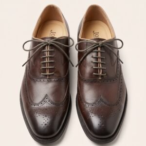 Jones Bootmaker Men's Brown Leather Brogue Shoes