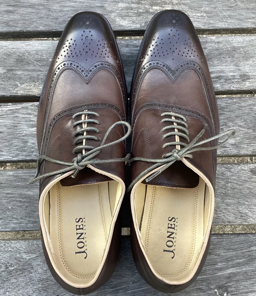 Jones Bootmaker Men's Brown Leather Brogue Shoes - Image 2